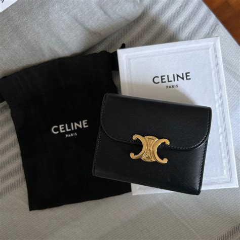 celine accodian card wallet|celine small triomphe wallet.